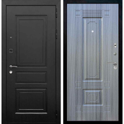 Входная металлическая дверь REX (РЕКС) 6 Лондон Венге / ФЛ-2 Сандал серый