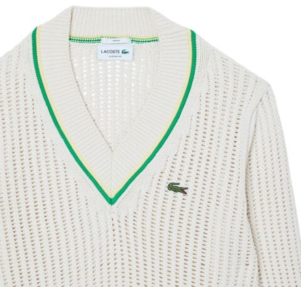 Куртка теннисная Lacoste V Neck Striped Tennis