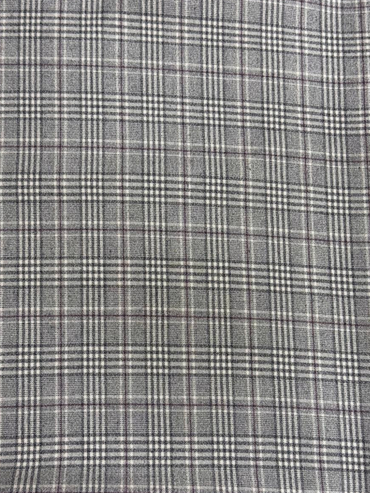 Костюмная принт клетка, молочный/серый/бордо