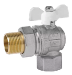 Кран угловой с американкой 1" (баб. белый) ViEiR  (48/6шт)