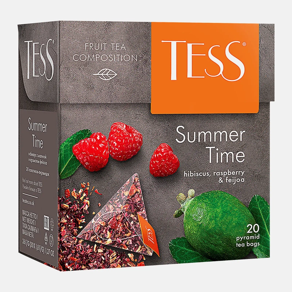 Чай травяной Tess Summer гибискус с малиной и ароматом фейхоа 20пак