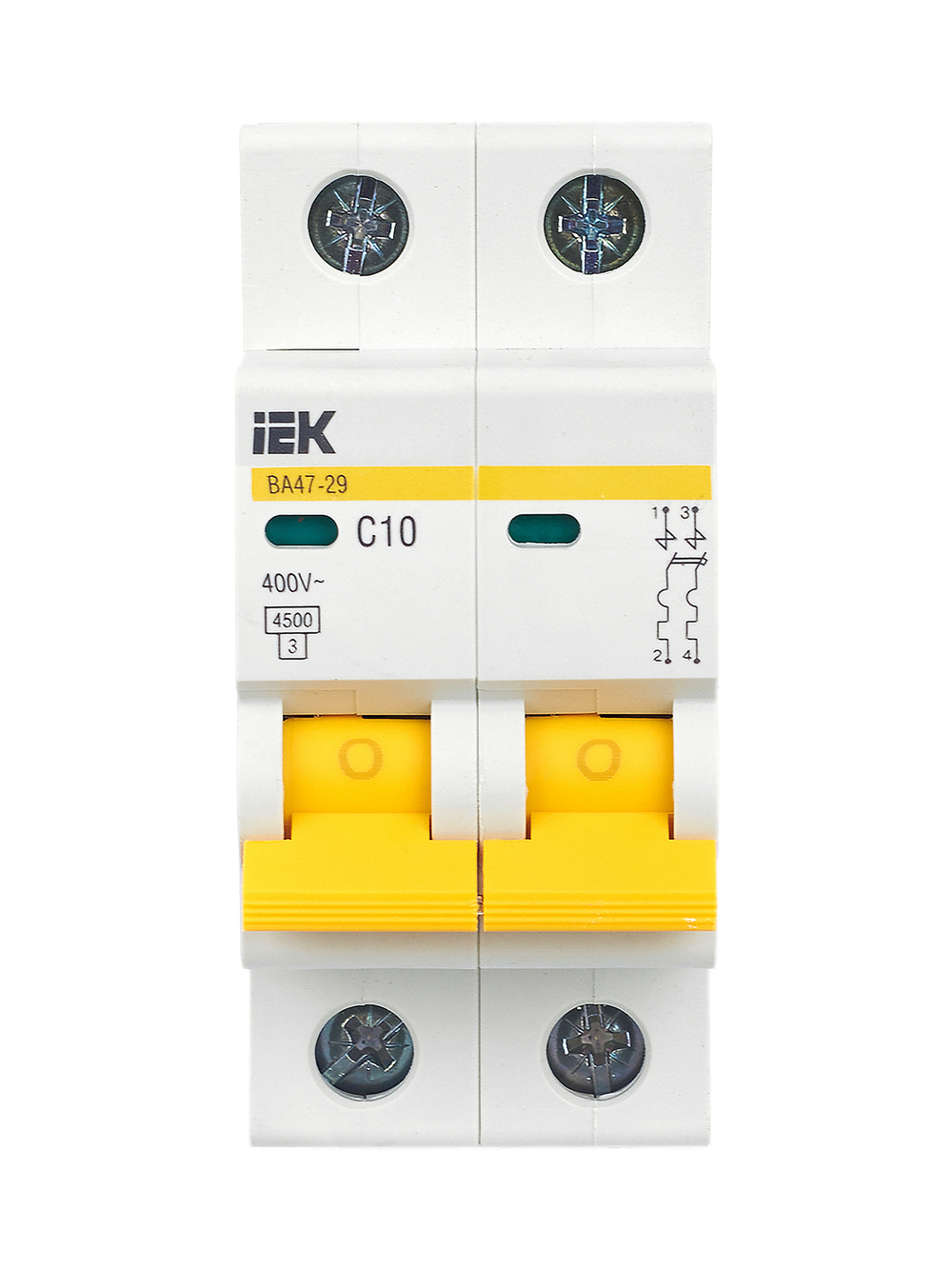 KARAT Автоматический выключатель ВА47-29 2P C 10А 4,5кА IEK