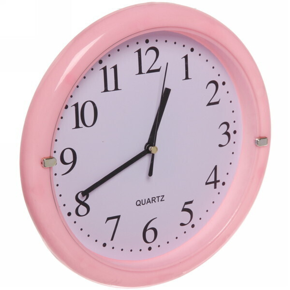 Часы настенные «Глория» розовые 22,5см 665