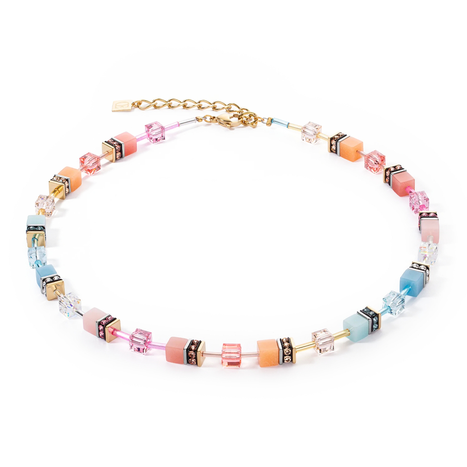 Колье Coeur de Lion Aqua-Apricot 2838/10-2028