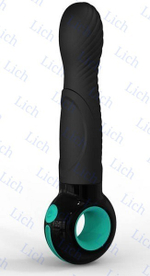 Чёрный мультискоростной вибратор O-zone