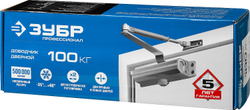 ЗУБР до 100 кг, цвет белый, дверной доводчик, Профессионал (37911-100)