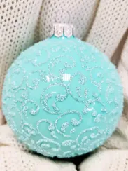 Елочный Шар Вьюнок-веточка морозная 8 см., Коломеев (КУ-85-18470/2)