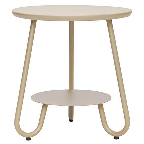 Столик журнальный Stian, Ø50 см, бежевый