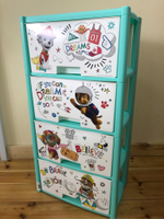 Комод "Щенячий патруль" 4-х секционный М7989