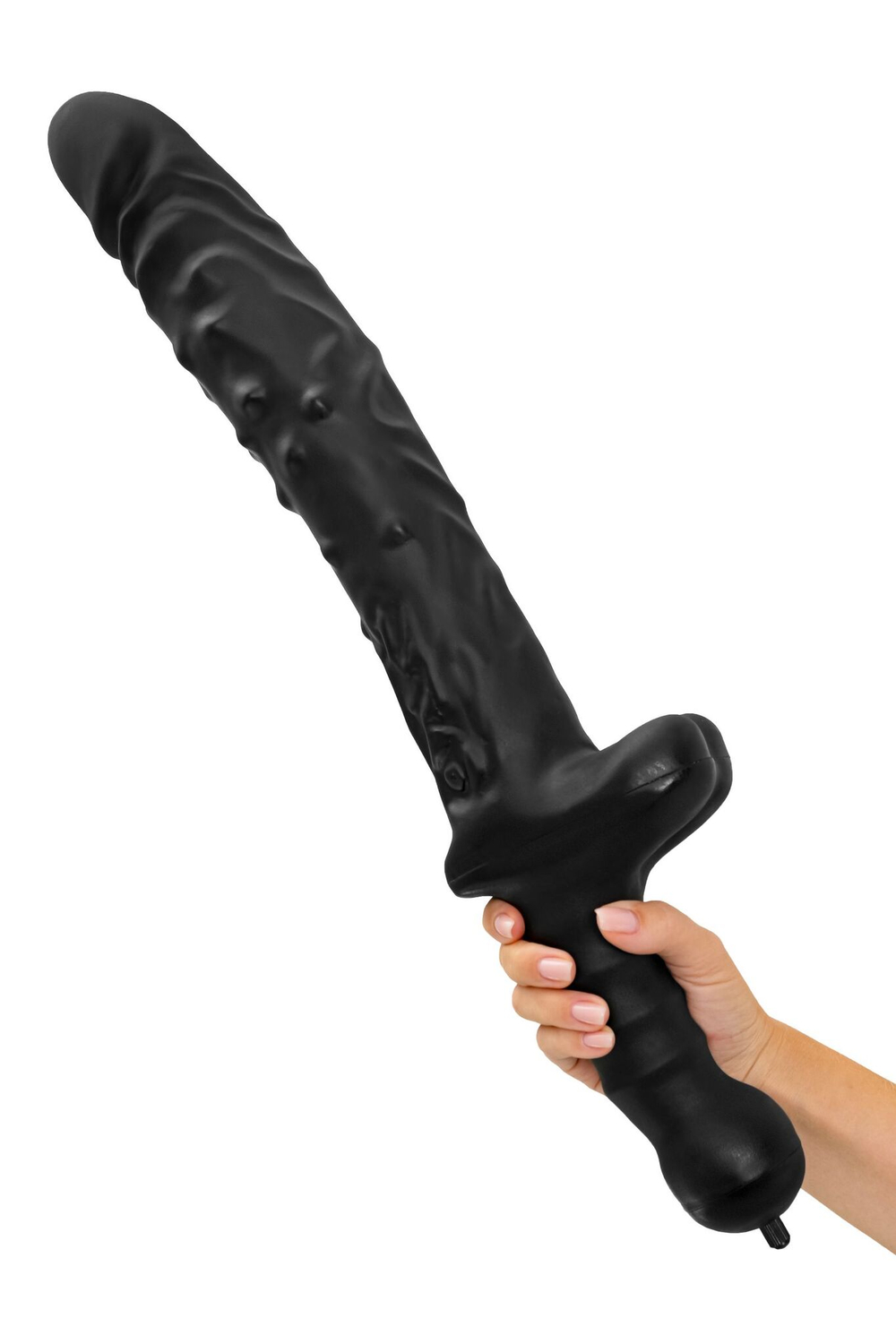Черный фаллоимитатор «Вразумитель» с подкачкой (Цвет: черный)