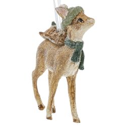 GAEM Украшение новогоднее "Олень", L6,5 W2,5 H9 см, 2в.