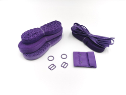 Набор резинок и фурнитуры №1, королевская сирень