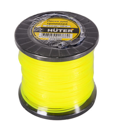 Леска Huter S24100 для триммера, 2.4 мм, звезда