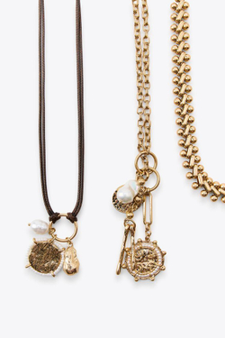 ZARA НАБОР ИЗ 3 ОЖЕРЕЛИЙ, ЗОЛОТИСТЫЙ