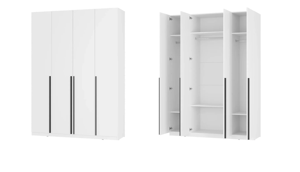 Шкаф 4-х створчатый Айрон ШК-13 белый