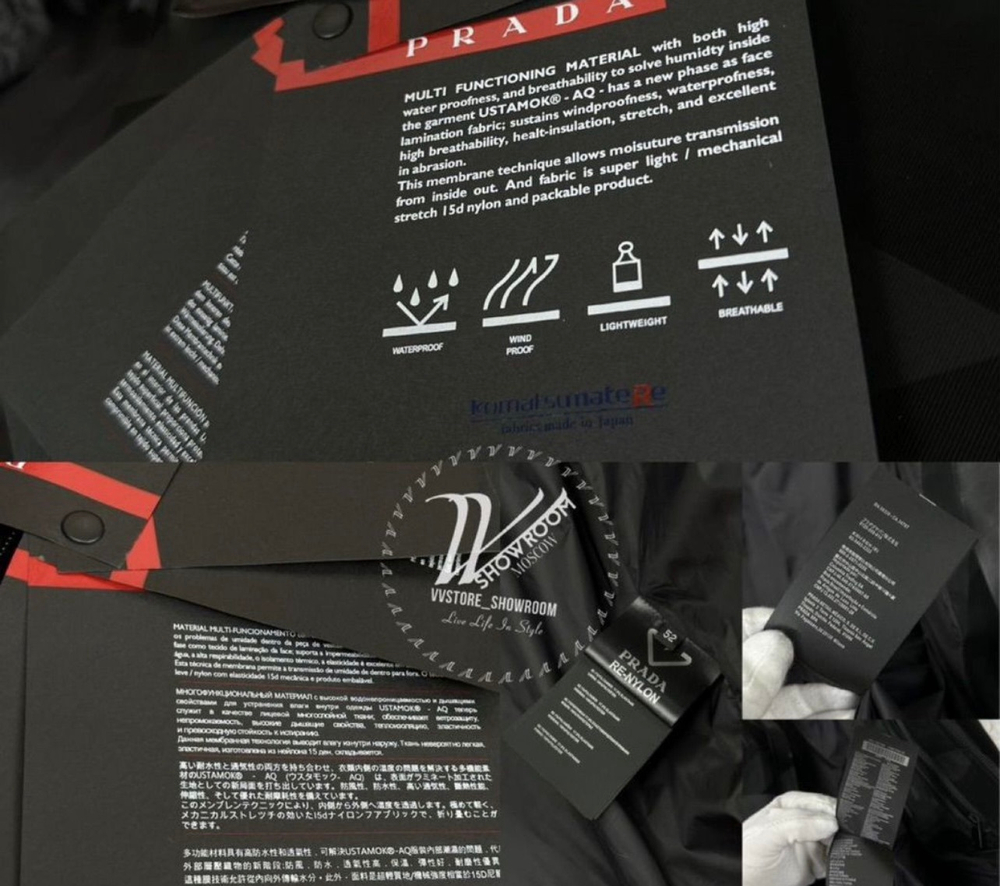 Пуховик Prada Хаки