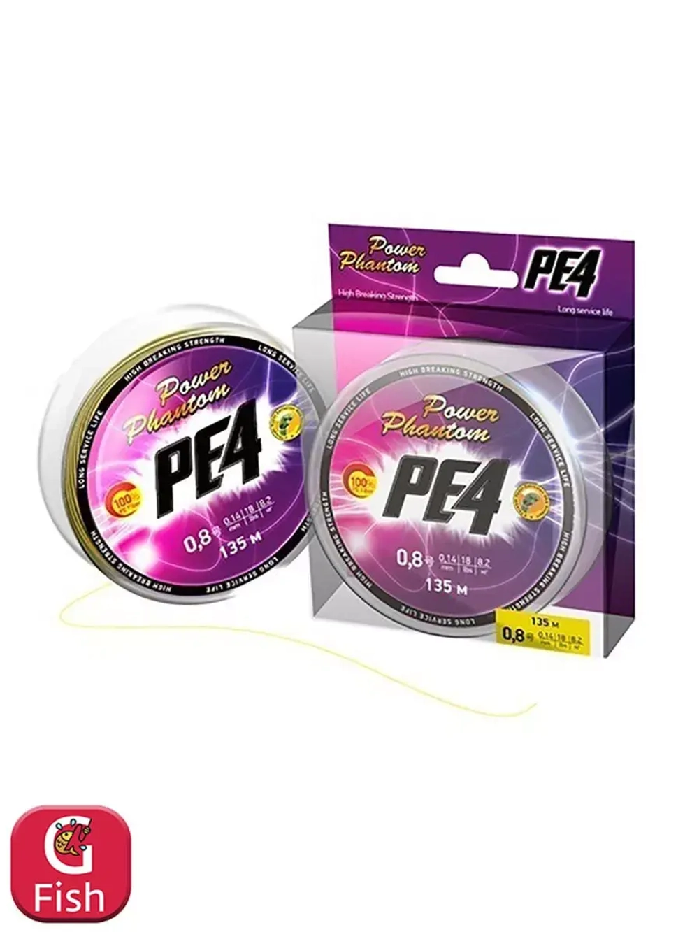 Плетеный шнур для рыбалки Power Phantom PE4