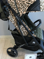 Коляска прогулочная Babalo 2024 Леопардовый текстиль на черной раме