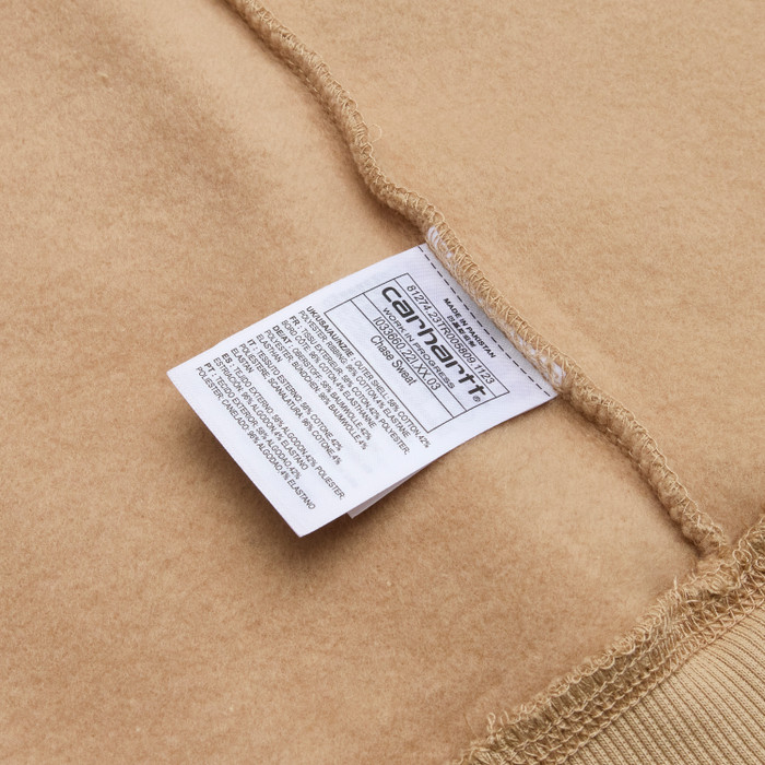 Толстовка мужская Carhartt WIP Chase Sweatshirt артикул:I033660_sable - купить в магазине Дайс