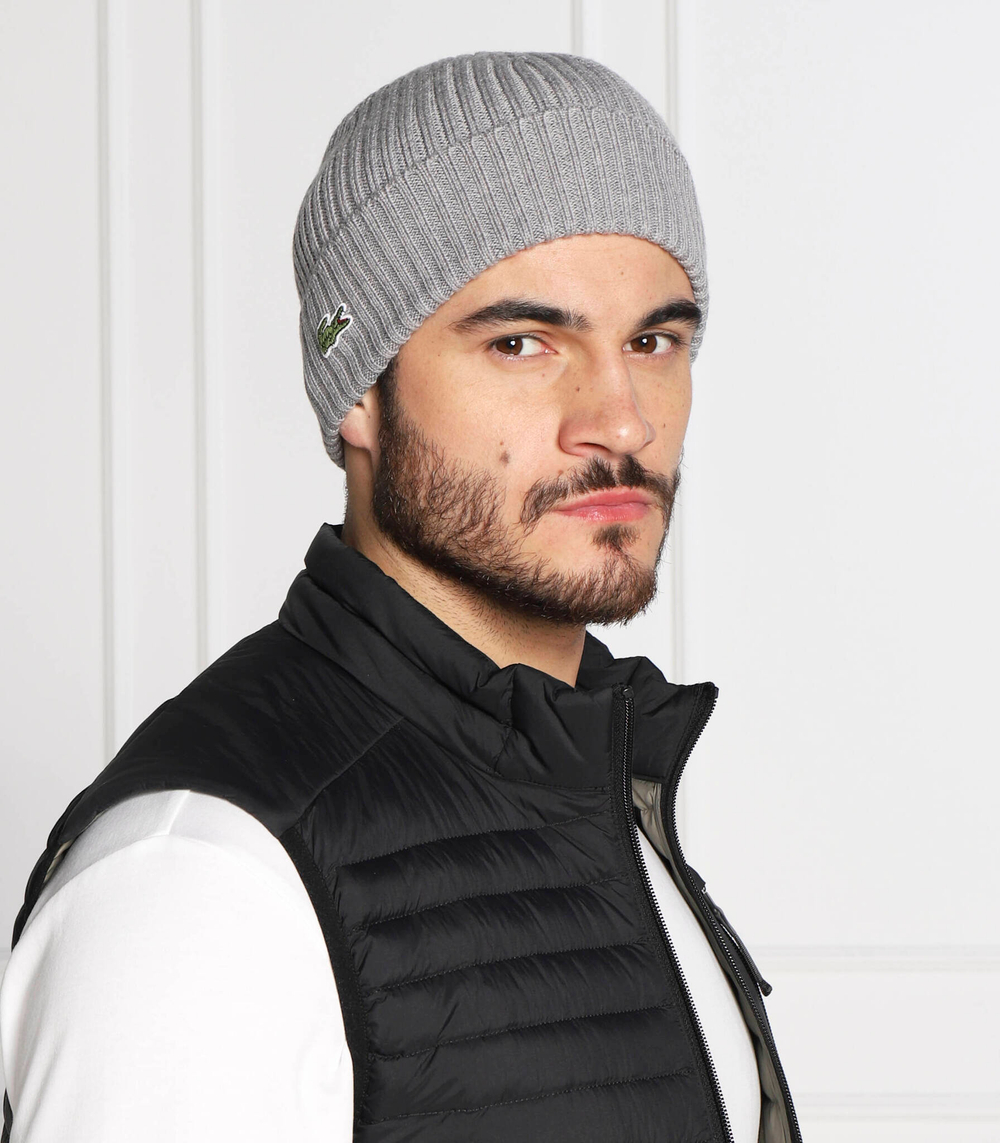 хлопковая шапка Lacoste - серый(RB0001)