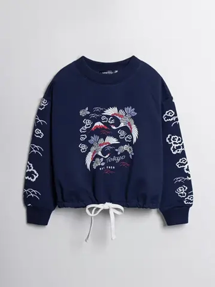 Свитшот для девочки с завязками