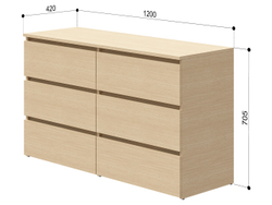 Комод-30  Белый/Кр.золотой