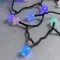 Светодиодная гирлянда шарики Пузырьки 10 м., 220V., 100 RGB LED ламп 23 мм., коннектор, черный ПВХ, LTC (PCS-100B-RGB)