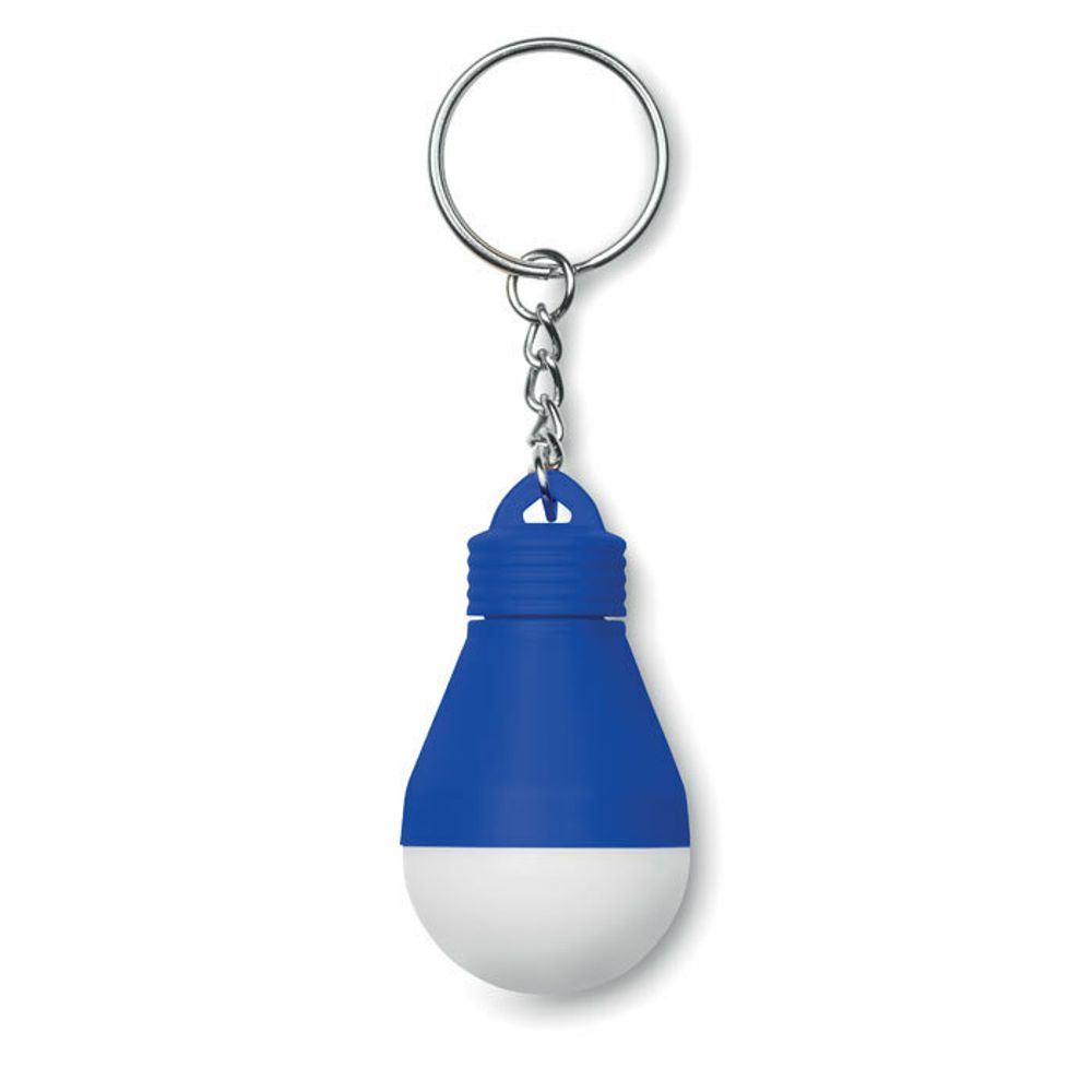 Пластиковый фонарь-брелок в виде лампочки Синий