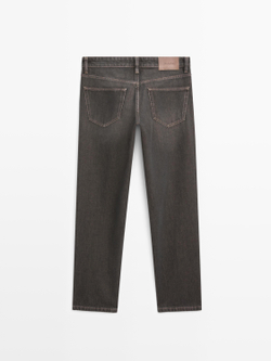 Massimo Dutti Джинсы зауженного кроя, угольный