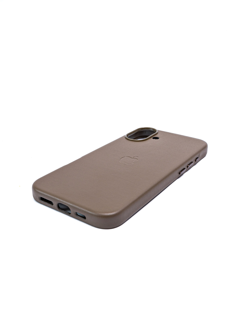Кожаный чехол Leather Case на iPhone 16 Pro, Taupe Бежевый