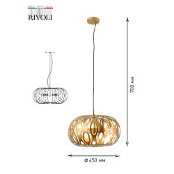 Светильник подвесной (подвес) Rivoli   4079-203 3 х Е14 40 Вт дизайн