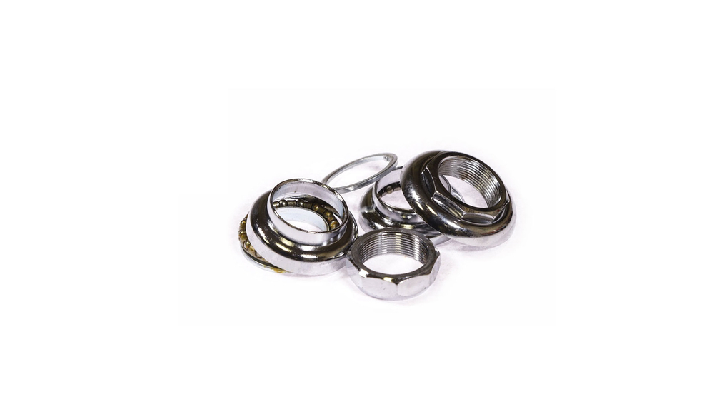 Рулевая колонка SF-HP02, 1", резьбовая, EC 30/25,4-24T  EC 30/27, подшипники 5/32"x16- 2шт, высота 36-38мм, хром