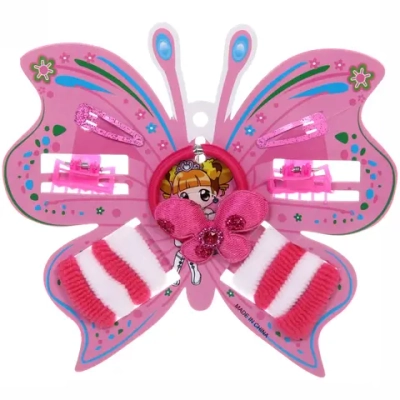 Аксессуары для волос детские «Fashion exclusive- Сердечки», 3 цвета, (2 заколки, 9 резинок, 2 краба), 12*16,5 см