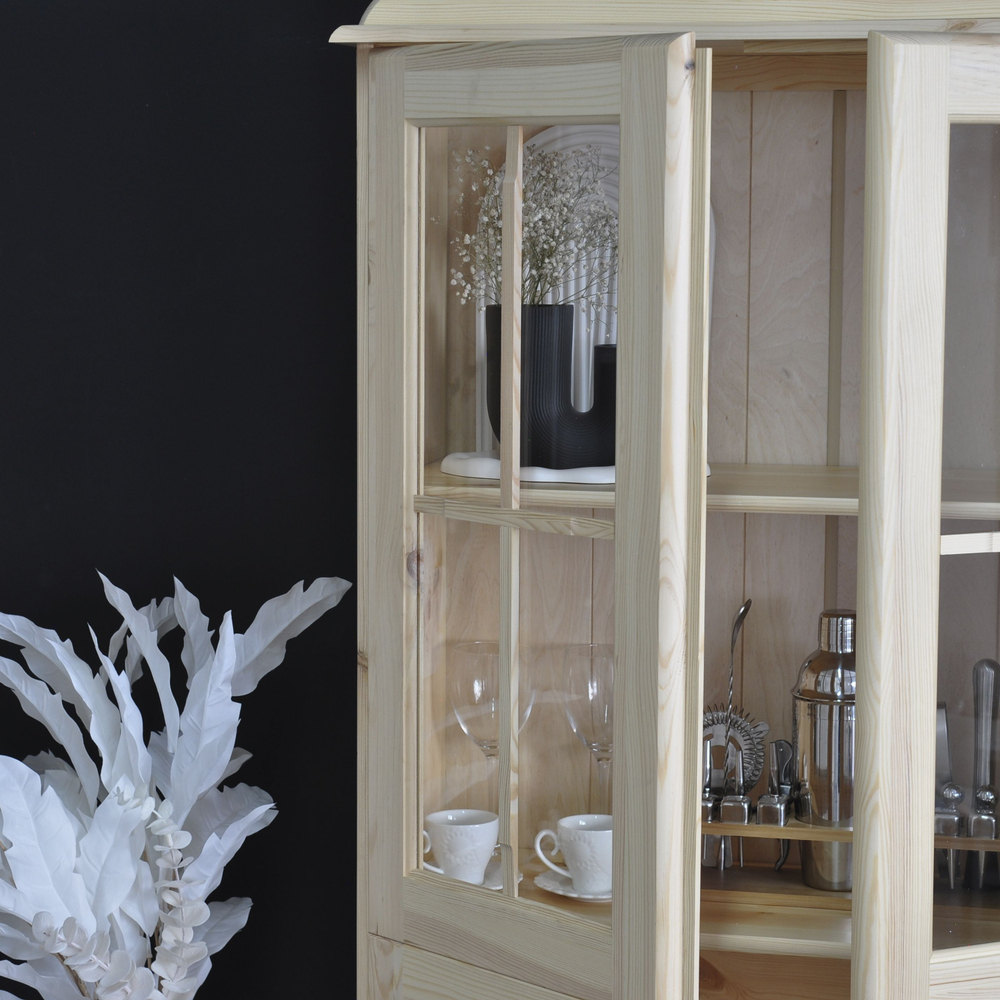 Шкаф витрина Бритта двухдверный лак