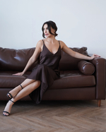 Платье комбинация "Богиня" в шоколадном