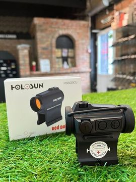 Коллиматор Holosun Micro, точка (только в ручном режиме)/круг-точка 2/65MOA, 12 подсв. (+NV), на Weaver/Picatinny + кронштейн, солн. бат., U-защита, батарейный лоток, IP67, алюминий, черный, 125г (40 шт./уп.)