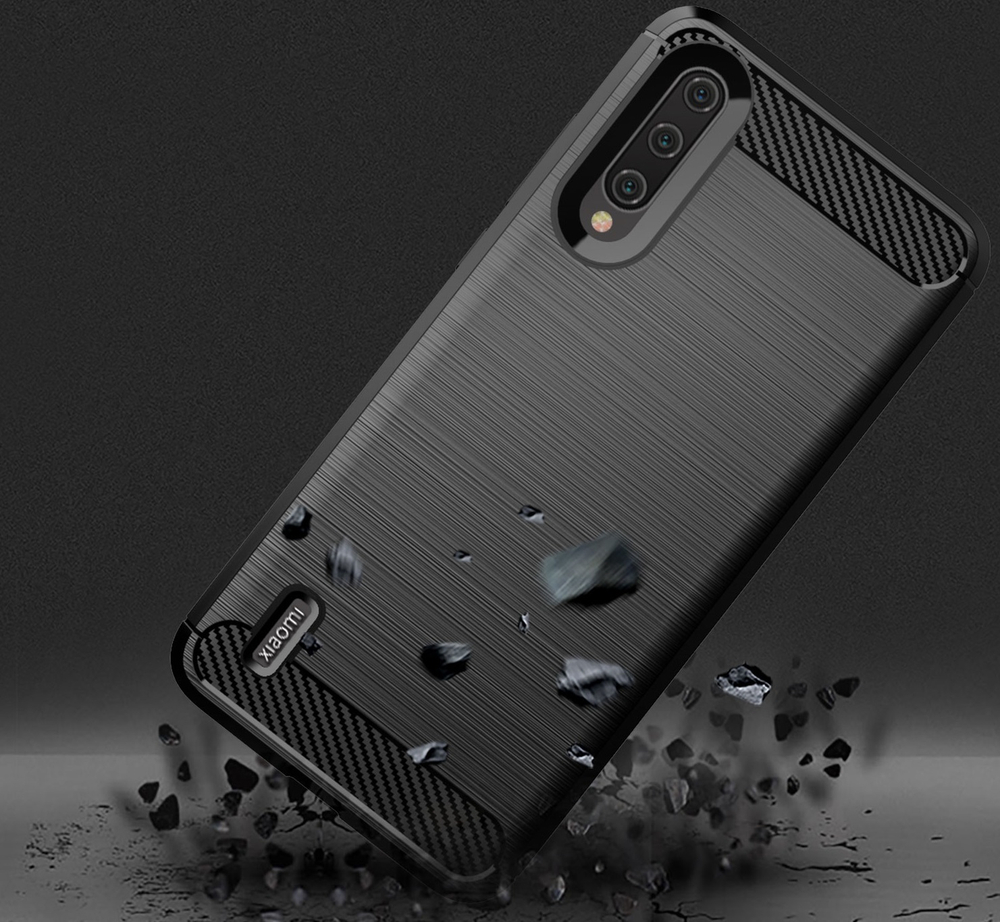 Чехол для Xiaomi Mi 9 Lite (A3 Lite, CC9) цвет Black (черный), серия Carbon от Caseport