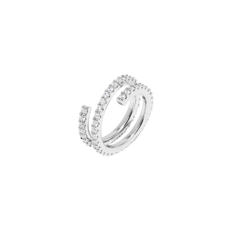 Кольцо Кристальная Пружинка – Серебро