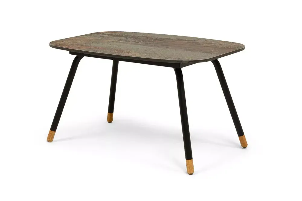 "Верона" журнальный столик из HPL 70х50, H40, каркас черный муар, цвет столешницы "винтаж"