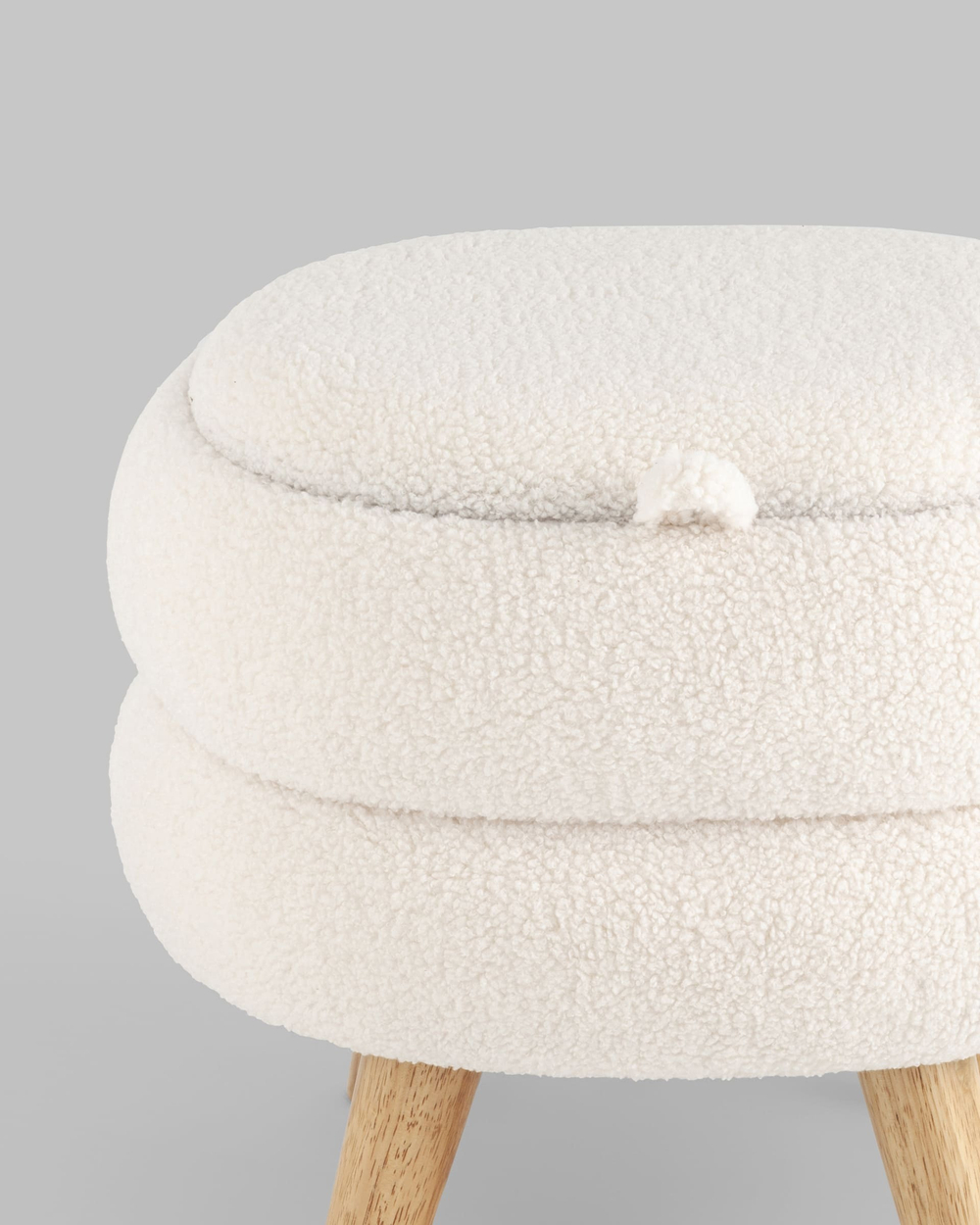 Пуф с ящиком Винни M тедди белый