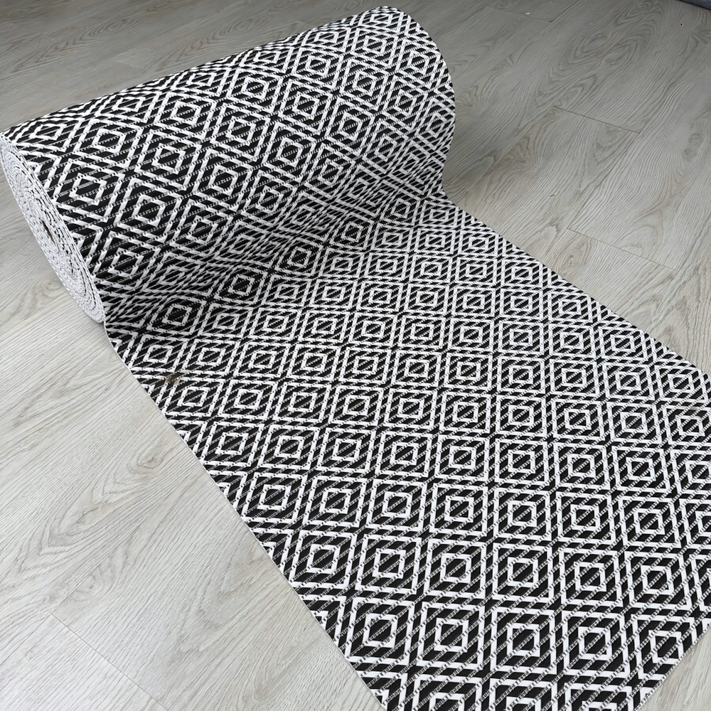 Коврик мерный AQUA STEP LUXE 1,3*15м толщина 5,5мм, M15937 BLACK/WHITE