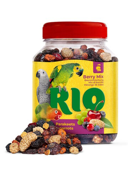 RIO лакомство для попугаев средних и крупных Ягодная смесь - 190 гр