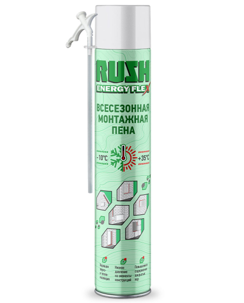Пена полиуретановая монтажная бытовая всесезонная RUSH новинка!