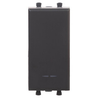 Переключатель модульный, "Avanti", "Черный матовый", 1 модуль