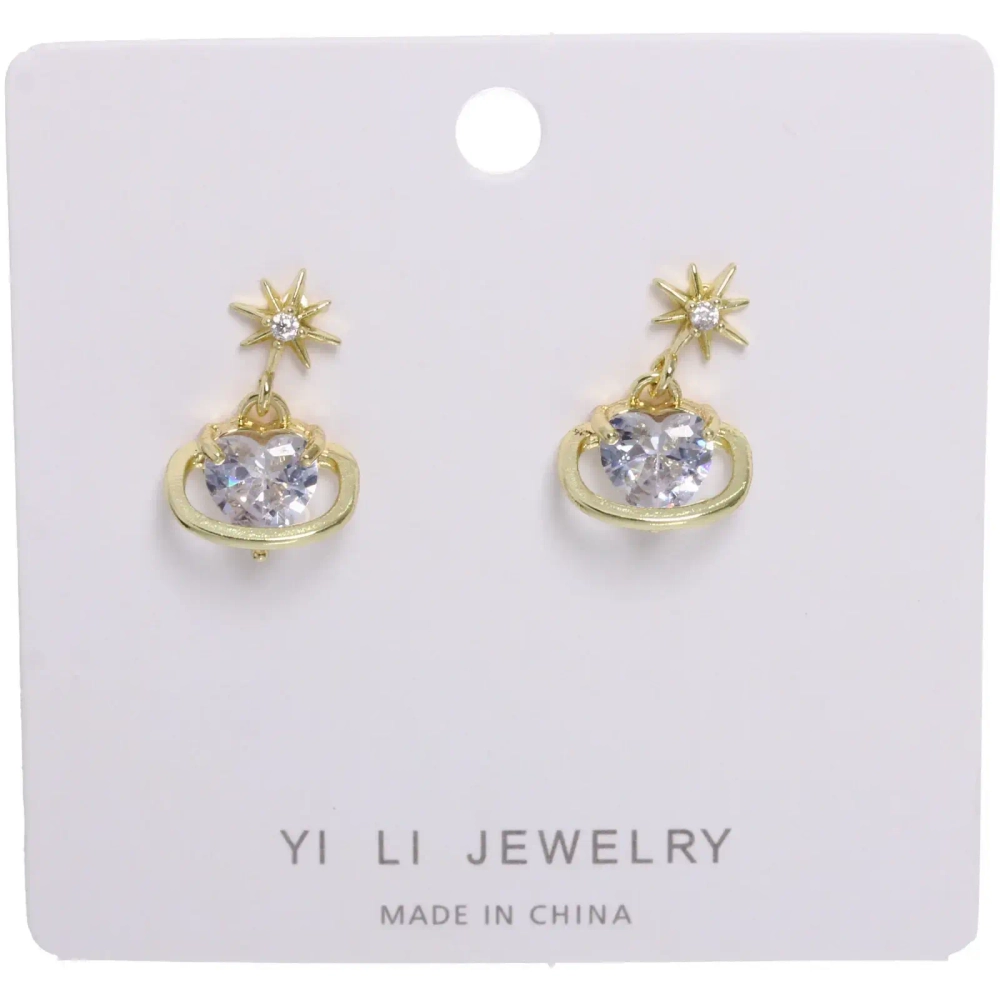 Серьги из гиппоалергенного металла «ПАЛУМНА», звезды, цвет золото и серебро, 2*1,5см