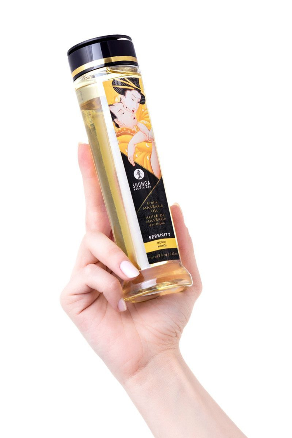 Массажное масло Shunga Serenity с ароматом моной, 240 мл