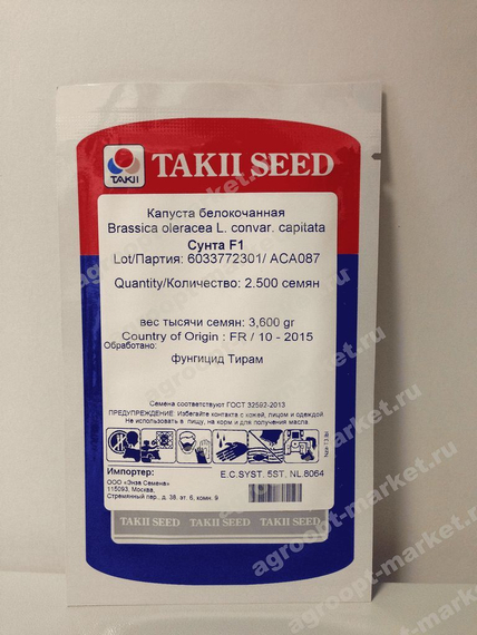 Сунта F1 семена капусты белокочанной (Takii / Таки) – фото 2