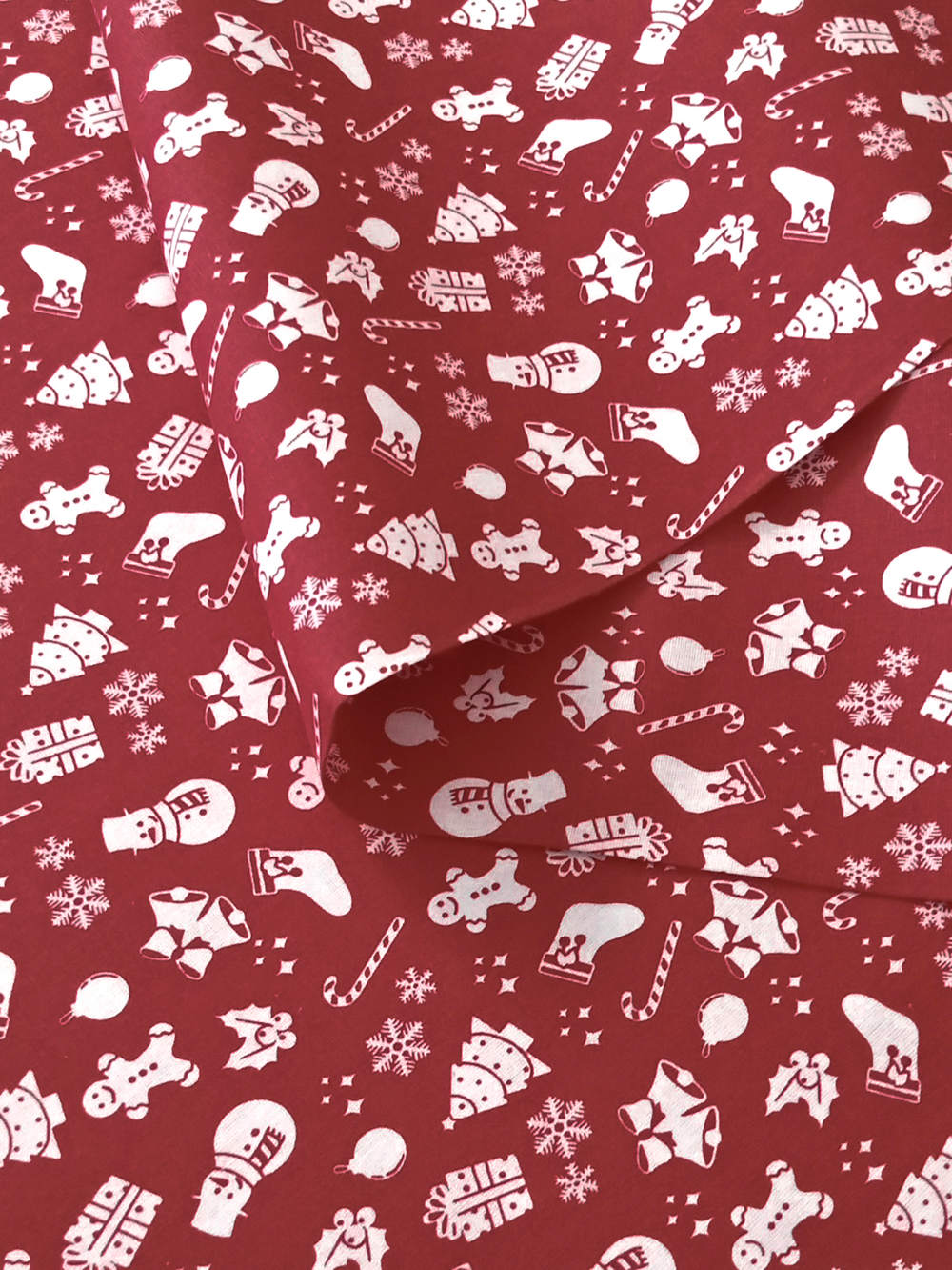 Ткань бязь плательная, рис. "Новогодний рисунок", ширина 150 см, арт. 582