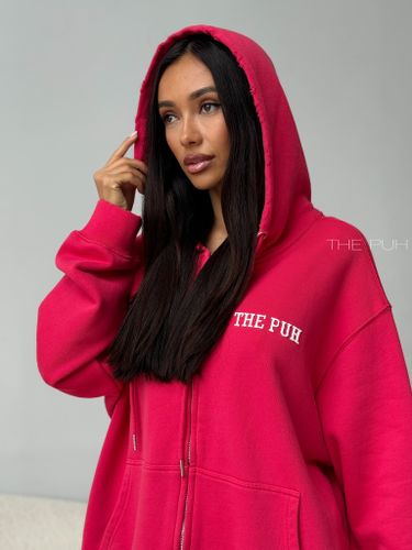 Красная худи на молнии с капюшоном