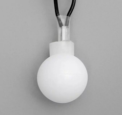 Гирлянда "Нить" 5 м с насадками "Шарики белые", IP20, тёмная нить, 30 LED, свечение белое, 8 режимов, 220 В